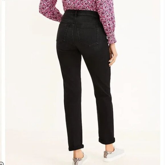 LOFT Mid Rise Girlfriend Jeans - Picture 2 of 3